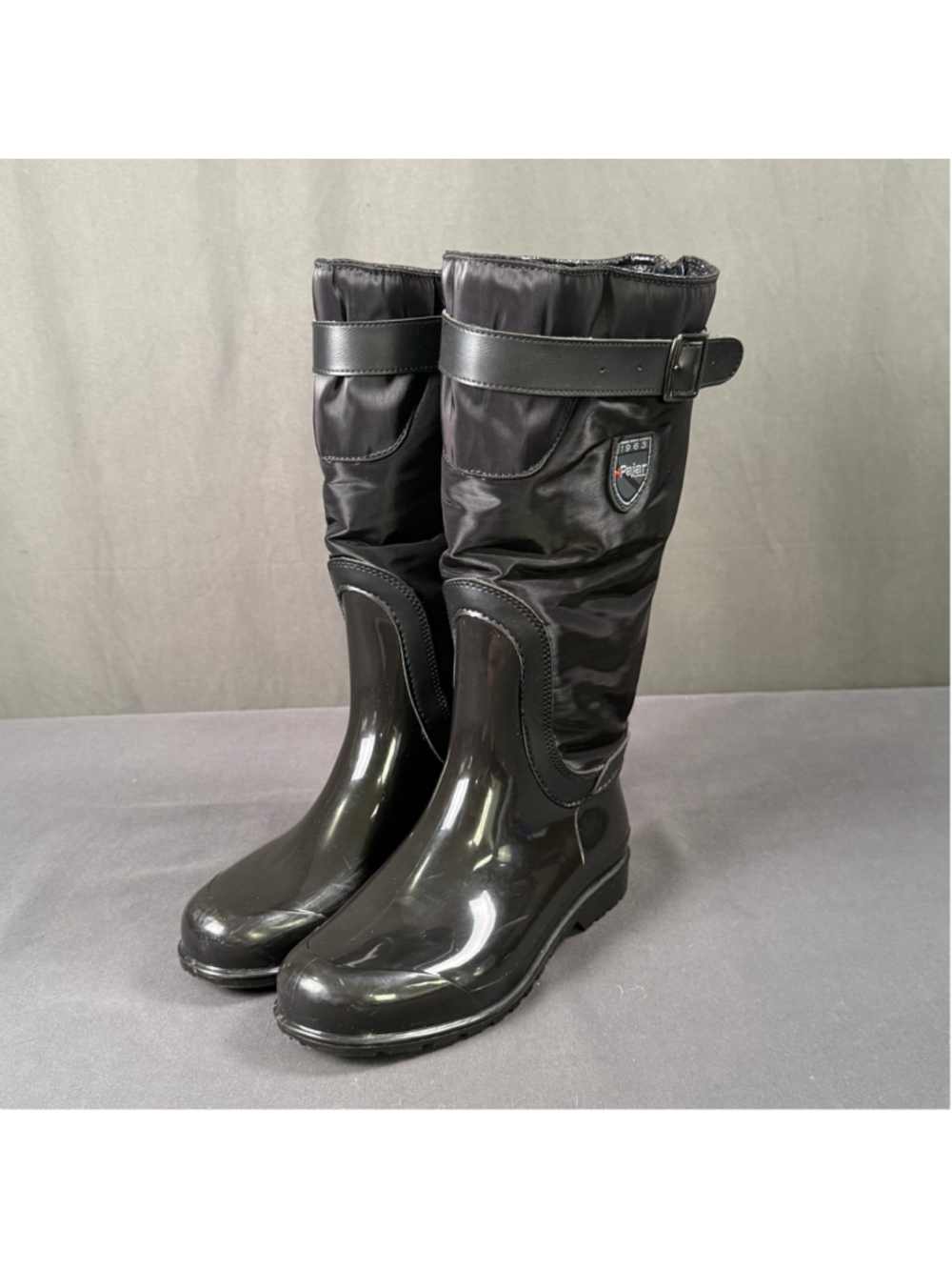 Pajar Rain Boots Women 5.5 Rosemount Waterproof Back Zip Techwear Gorpcore Black - Picture 9 of 13